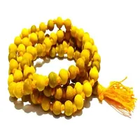 Ankita Gemstones Natural Turmeric (Haldi) Mala 108+1 Beads, Turmeric Rosary Haldi Mala Baglamukhi Mala Turmeric (Haldi) Mala-thumb3