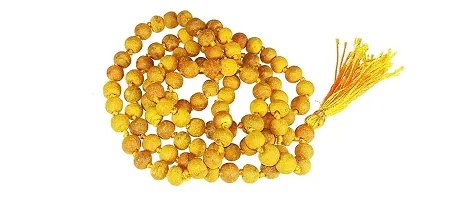 Generic Turmeric Haldi Mala 108+1 Beads for Japa and Unisex Wearing Mantra Siddha (Multicolor)-thumb1