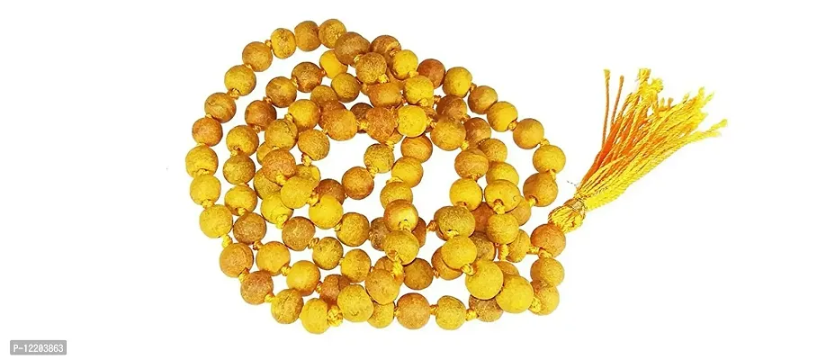 Generic Turmeric Haldi Mala 108+1 Beads for Japa and Unisex Wearing Mantra Siddha (Multicolor)-thumb2