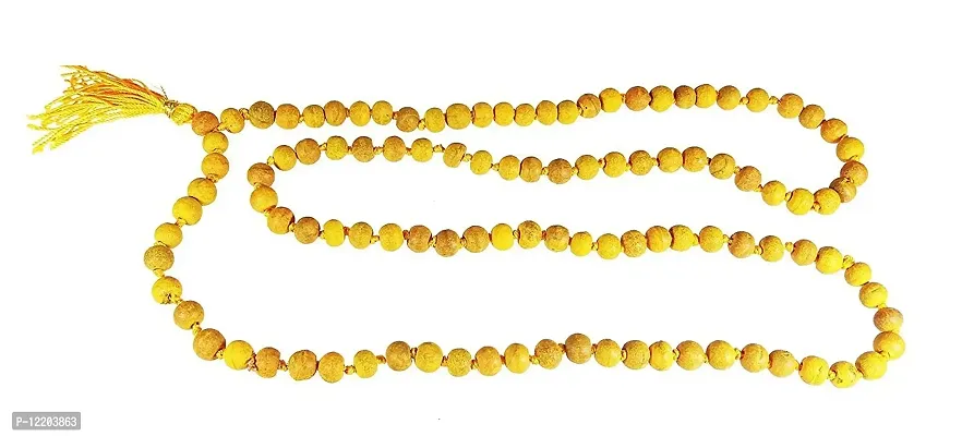 Generic Turmeric Haldi Mala 108+1 Beads for Japa and Unisex Wearing Mantra Siddha (Multicolor)-thumb3