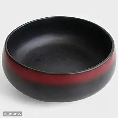 Claymistry Ceramic Black and Red Bowl-thumb2