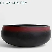 Claymistry Ceramic Black and Red Bowl-thumb4