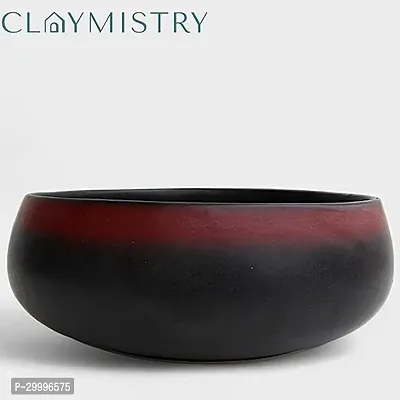 Claymistry Ceramic Black and Red Bowl-thumb5