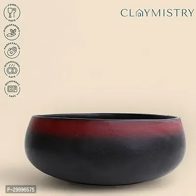 Claymistry Ceramic Black and Red Bowl-thumb4