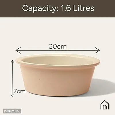 Claymistry Ceramic Ivory Water Bowl for Pets-thumb4