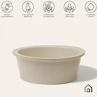 Claymistry Ceramic Ivory Water Bowl for Pets-thumb1