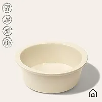 Claymistry Ceramic Ivory Water Bowl for Pets-thumb2