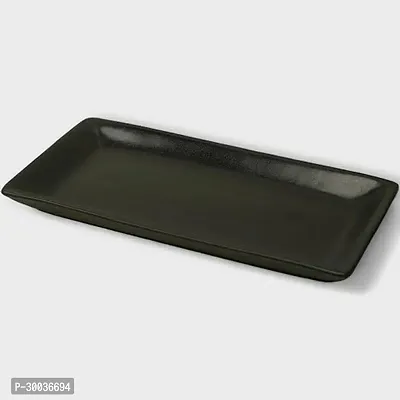 Claymistry Ceramic Dinner  Snacks Black Rectangle Tray