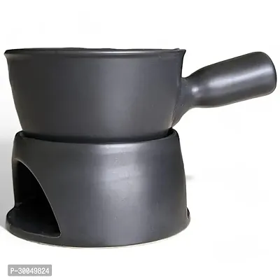 Claymistry Ceramic Black Fondue Set-thumb0