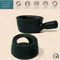 Claymistry Ceramic Black Fondue Set-thumb2