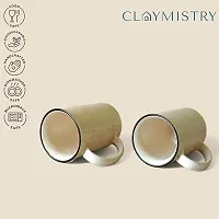 Claymistry Tall Ceramic Ivory Mug Set of 2-thumb2