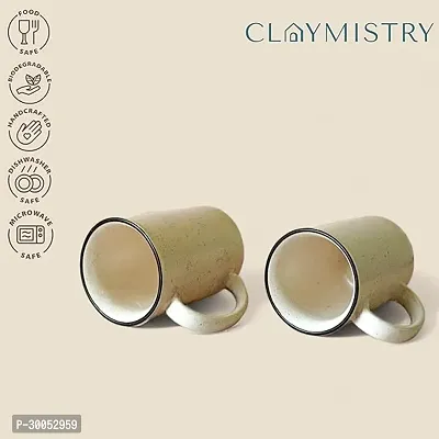 Claymistry Tall Ceramic Ivory Mug Set of 2-thumb3