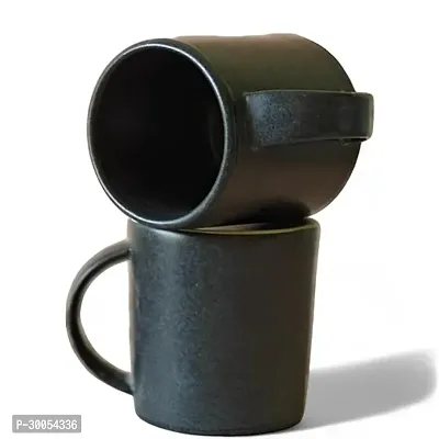 Claymistry Ceramic Black Mug  Set of 2