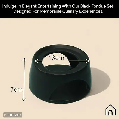 Claymistry Ceramic Black Fondue Set-thumb2