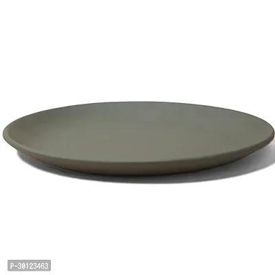 Ceramic Dinner  Snacks Dark Grey with Ridge Serving Plate