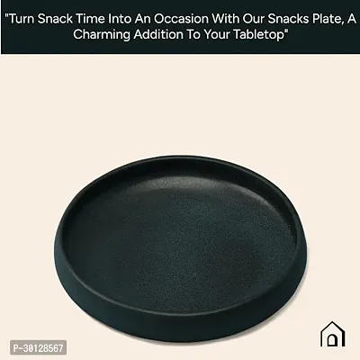 Ceramic Dinner  Snacks Black Serving Pasta Plate-thumb2