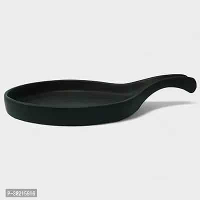 Claymistry Ceramic Dinner  Snacks Black Trays with Handle