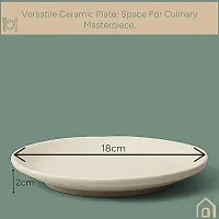 Claymistry Ceramic Dinner  Snacks Quarter Serving Plate, Set of 1-thumb1