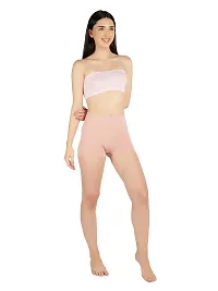 Gauri Creation | Women's Fabric Nylon Regular Fit Non-Padded and Non-Wired Seamless Strapless Tube Bra (Off White)-thumb4