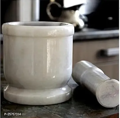 Marble Mortar and Pestle Set, for Kitchen-thumb0