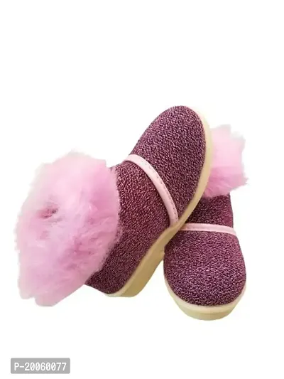 Baby Walk Girl Boat Zip  Hair Shoes Age from 3 Month to 5 Year, Special  Comfort Zip Hairy Shoes for Baby Girls Angels Shoes