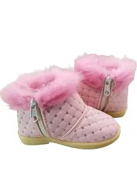 Baby Walk JTD Girl Boat Zip  Hair Shoes Age from 10 Month to 7 Year, Special  Comfort Zip Hairy Shoes for Baby Girls Angels Shoes. Design 4-thumb2