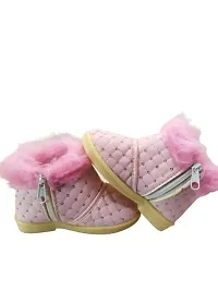 Baby Walk JTD Girl Boat Zip  Hair Shoes Age from 10 Month to 7 Year, Special  Comfort Zip Hairy Shoes for Baby Girls Angels Shoes. Design 4-thumb3