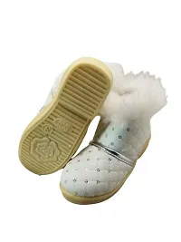 Baby Walk Girl Boat Zip  Hair Shoes Age from 3 Month to 5 Year, Special  Comfort Zip Hairy Shoes for Baby Girls Angels Shoes White 4 Years BY2M-thumb2