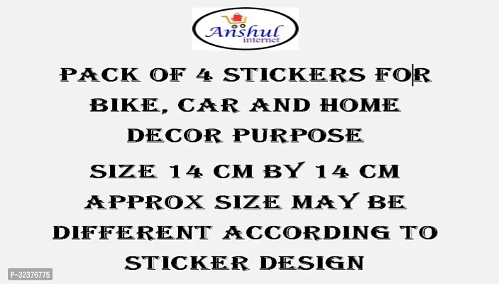 ANSHUL INTERNET Sticker and Decal for Car and Bike (Multicolor)-thumb2