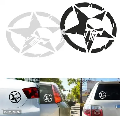 ANSHUL INTERNET Sticker and Decal for Car and Bike (Black, White)-thumb0