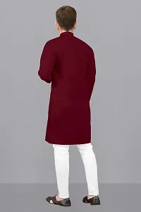 Maroon  Coloured Cotton Kurta-thumb1