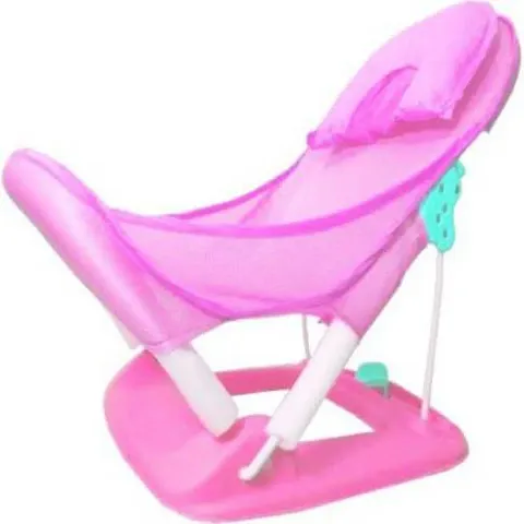 Baby Bath Seat With Quality Folding Anti-Slip Soft Mesh Wash Chair (0 Month+)