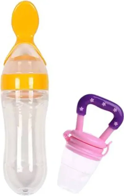 Infant Squeezy Food Grade Silicone Bottle Feeder & Pacifier