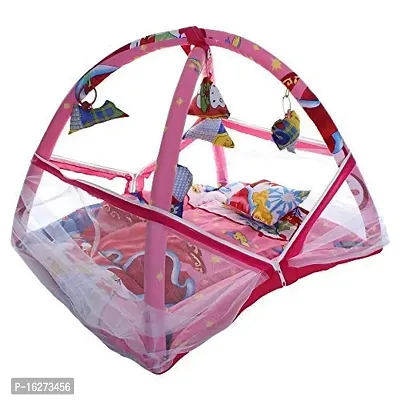 Baby Play Gym with Mosquito Net and 5 Hanging Toys ndash; Adorable Baby Bedding Set