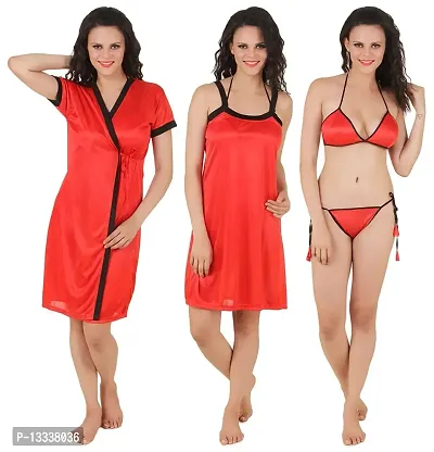 Fasense Women's Nightdress (DP100C3_X-Large_Red)-thumb0