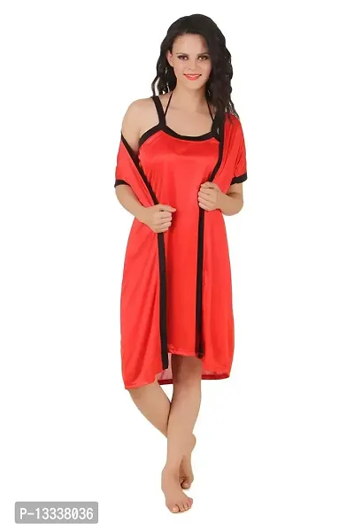 Fasense Women's Nightdress (DP100C3_X-Large_Red)-thumb3