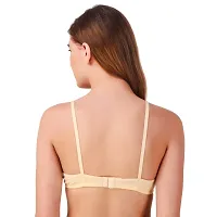 Fasense Women's Wire Free Non Padded Cotton Bra (BVCOM014_Black, White, Cream_34D)-thumb3