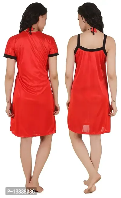 Fasense Women's Nightdress (DP100C3_X-Large_Red)-thumb2