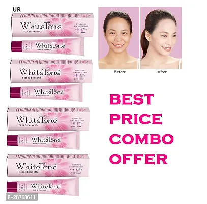 White Tone Face Cream for Women, Get Oil-Free, Even-Toned Skin Instantly, 50g (Pack of 04)