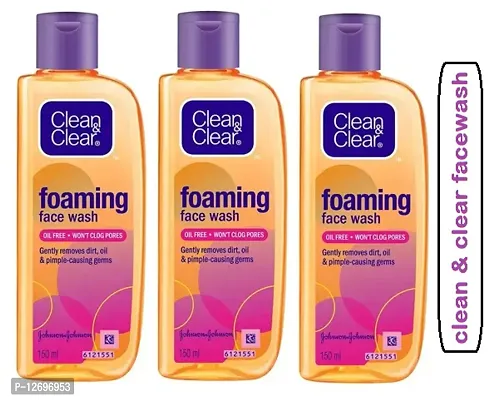 CLEAN AND CLEAR FOAMING FACEWASH 150ML  PACK OF 3