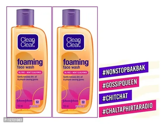 PACK OF 2 CLEAN AND CLEAR FOAMING FACEWASH 150ML...