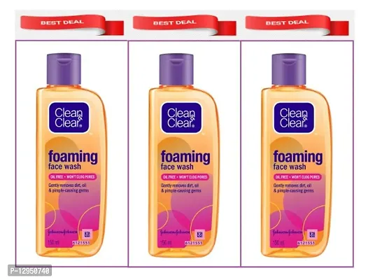 Clean And Clear Foaming Facewash 150Ml Pack Of 3 Skin Care Face Wash-thumb0