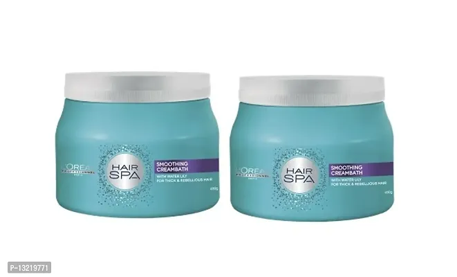 PACK OF 2 PROFESSIONAL SMOOTHING CREAMBATH HAIR SPA 490G