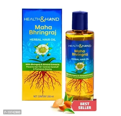 HEALTH HAND Maha Bhringraj Oil | Promotes Hair Growth and Resolve Dandruff Issue 200ml PACK OF  1