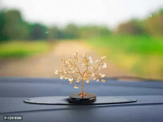 Crystal Tree - Citrine Tree - Car Dashboard Accessories - Dashboard Figurines & Idols - Crystal showpieces for Home Decor- Crystal Home Decor Items- Crystal Tree for Wealth and Fortune - Money Tree-thumb3