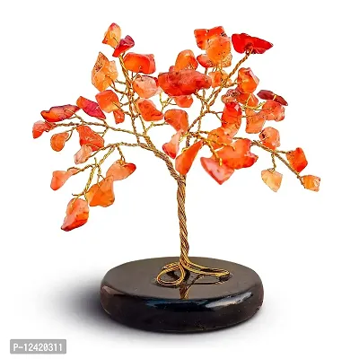 Crystal Tree - Carnelian Tree - Car Dashboard Accessories - Dashboard Figurines & Idols - Crystal showpieces for Home Decor- Crystal Home Decor Items- Crystal Tree for Good Luck