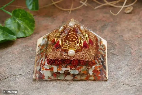 Prek Shree Shri Yantra Pyramid for Wealth and Prosperity, Healing Removing Negativity Positive Energy Vaastu and Feng Shui Stone (2.5-3 inch)-thumb4