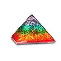 Prek Handmade 7 Seven Chakra Onyx Orgone Pyramid with Pendant Combo for Reiki Healing, EMF Protection , Positive Energy , Vastu and Feng Shui Size 2.5 -3 inch-thumb2