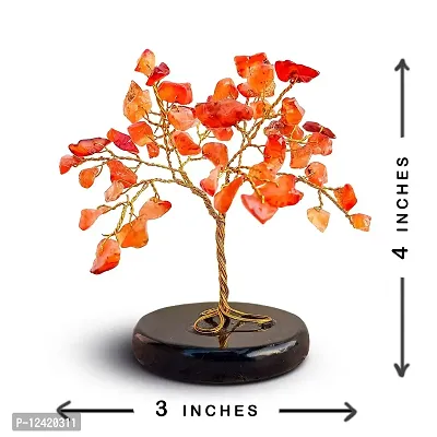 Crystal Tree - Carnelian Tree - Car Dashboard Accessories - Dashboard Figurines & Idols - Crystal showpieces for Home Decor- Crystal Home Decor Items- Crystal Tree for Good Luck-thumb2