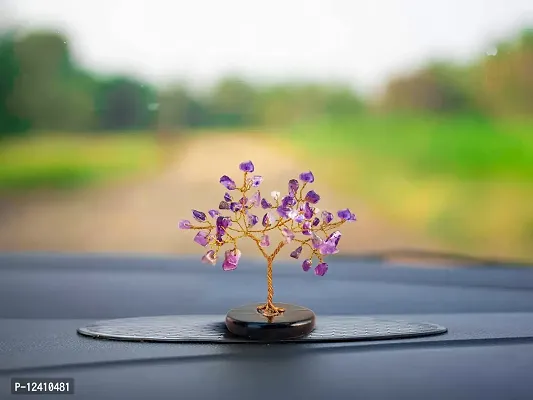 Crystal Tree - Amethyst Tree - Car Dashboard Accessories - Dashboard Figurines & Idols - Crystal showpieces for Home Decor- Crystal Home Decor Items- Crystal Tree for Good Luck-thumb3